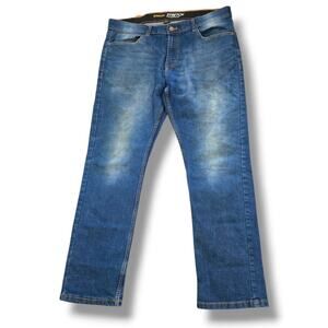 Stanley Men's Flex Technology Stretch Straight Leg Jeans 38x32 Medium Wash
